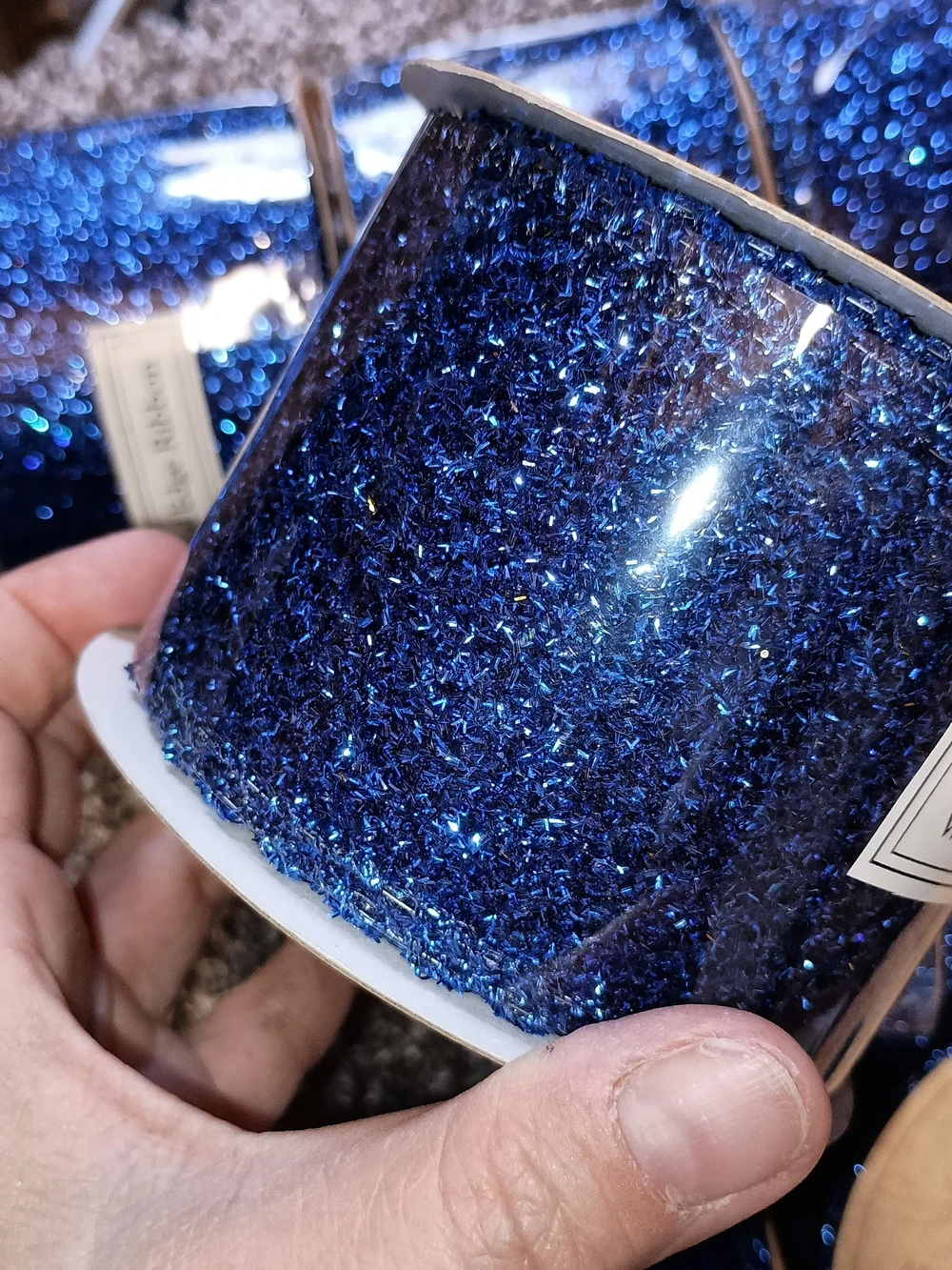 Wired Edge Ribbon – Shimmering Blue Gift Wrap Accent